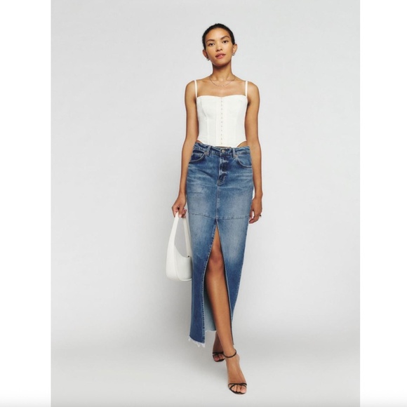 Reformation Tazz Maxi Denim Skirt - Picture 1 of 5